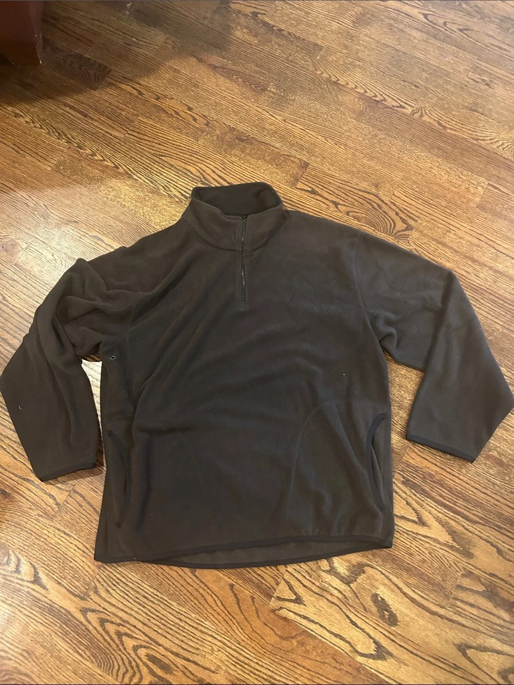 Nautica Black Fleece Zip Pullover